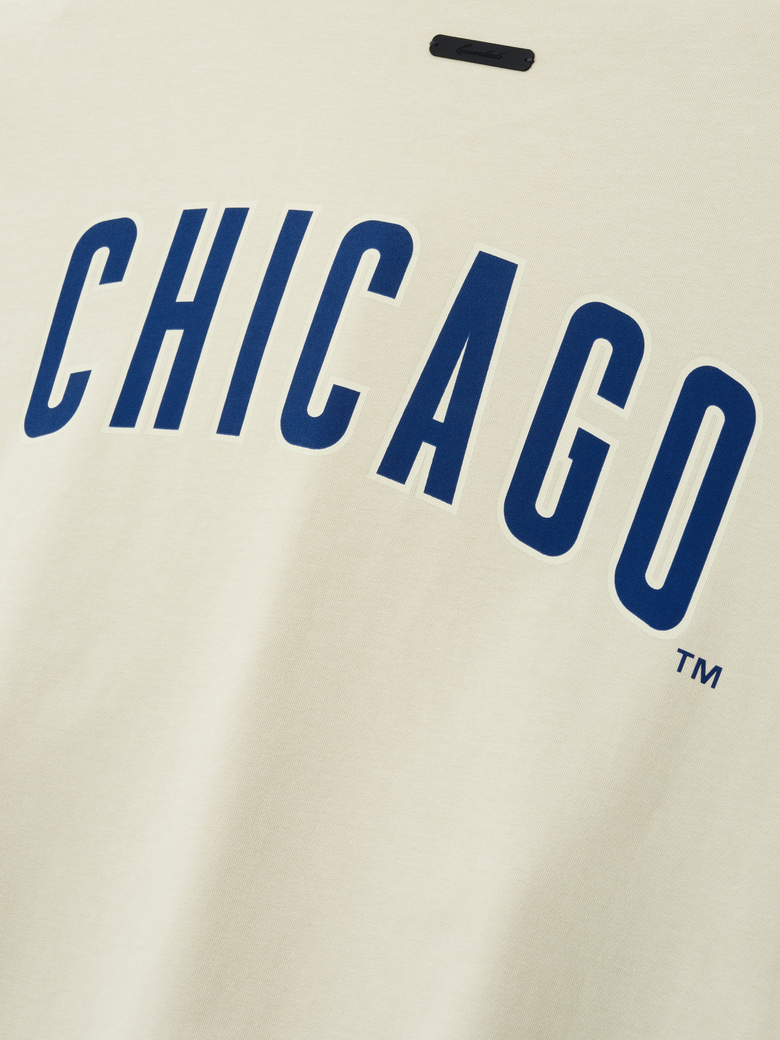 Chicago Cubs x Fear of God Essentials Wordmark Tee in Sandstone - Image 4