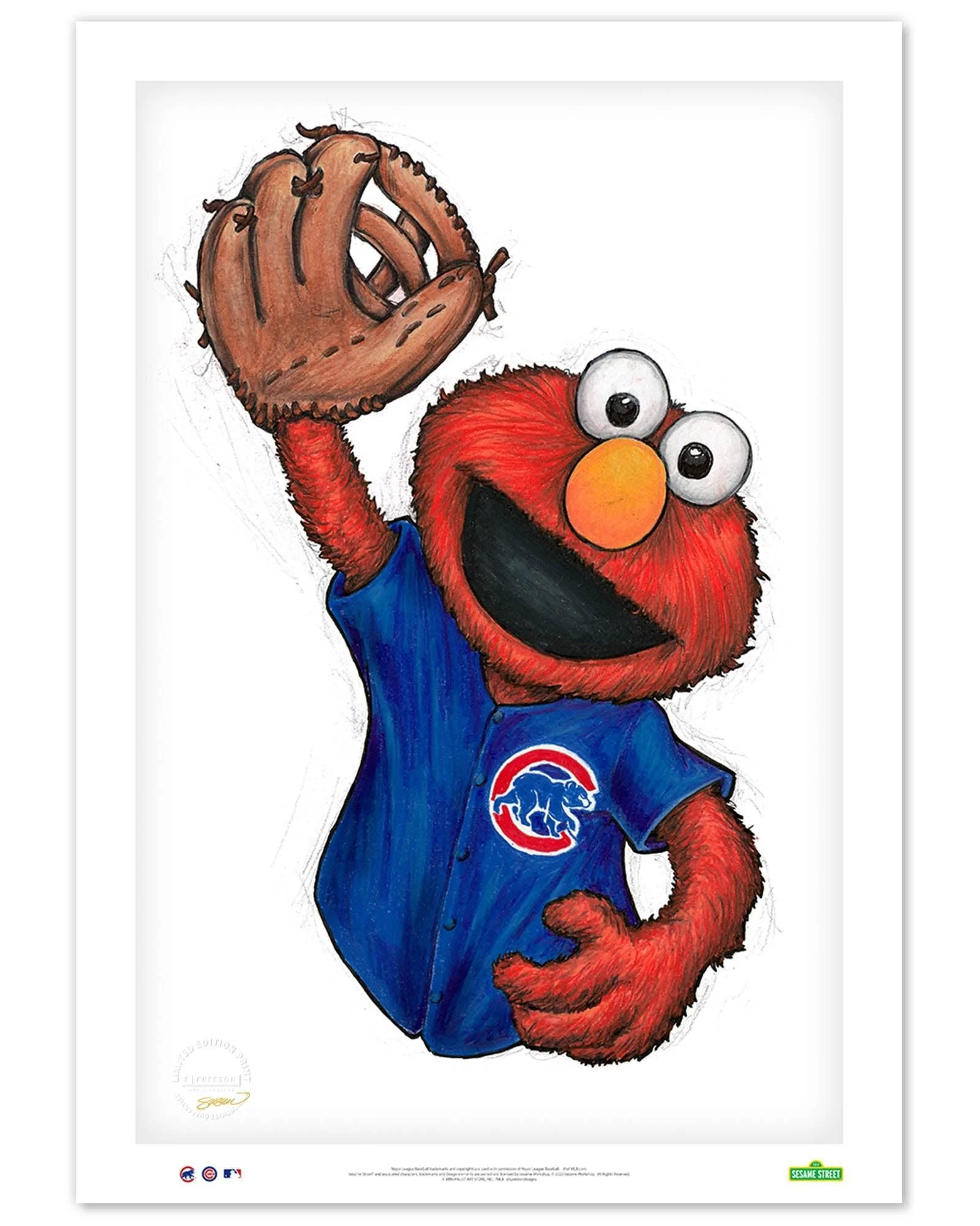 ELMO x MLB Cubs Art Print by S. Preston Art + Designs