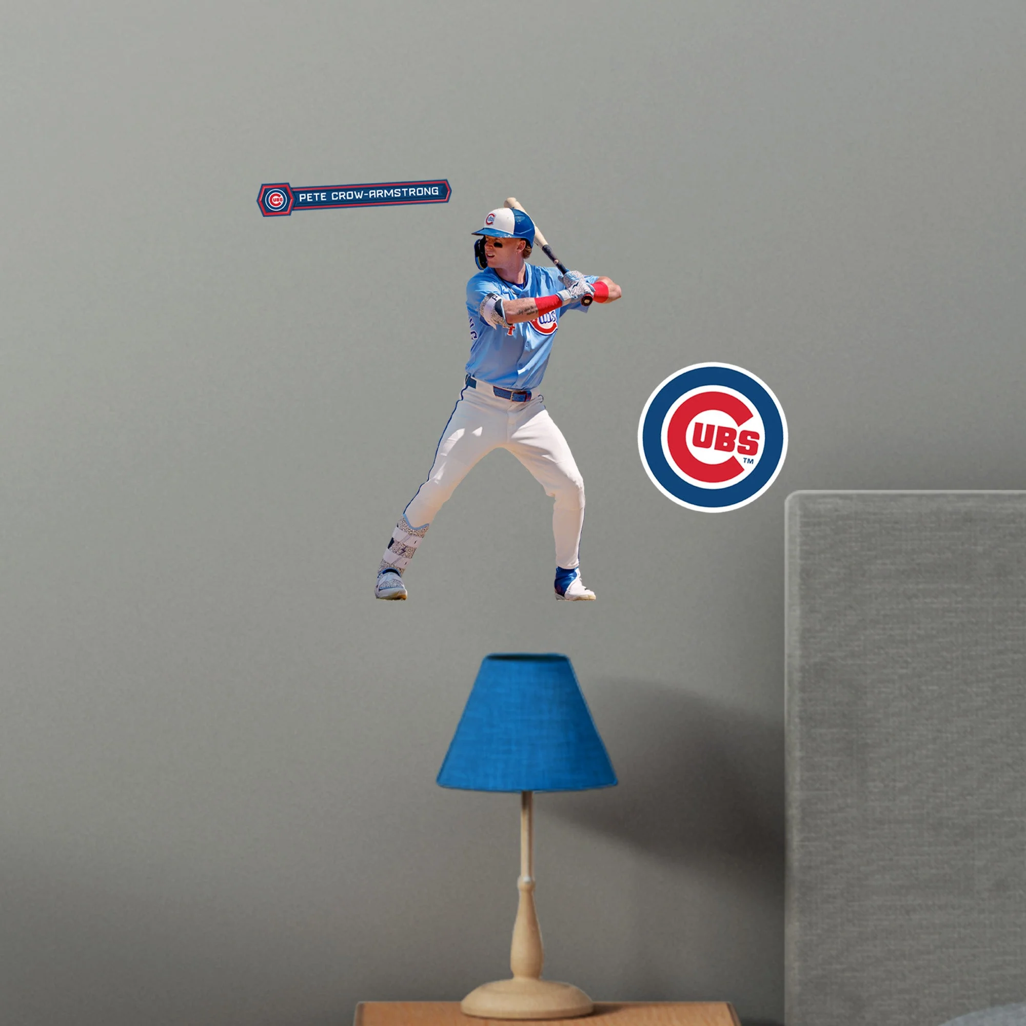 Pete Crow-Armstrong - RealBig Alternate Jersey Collection - Official MLB - Chicago Cubs - Reusable Vinyl Wall Decals - Image 7