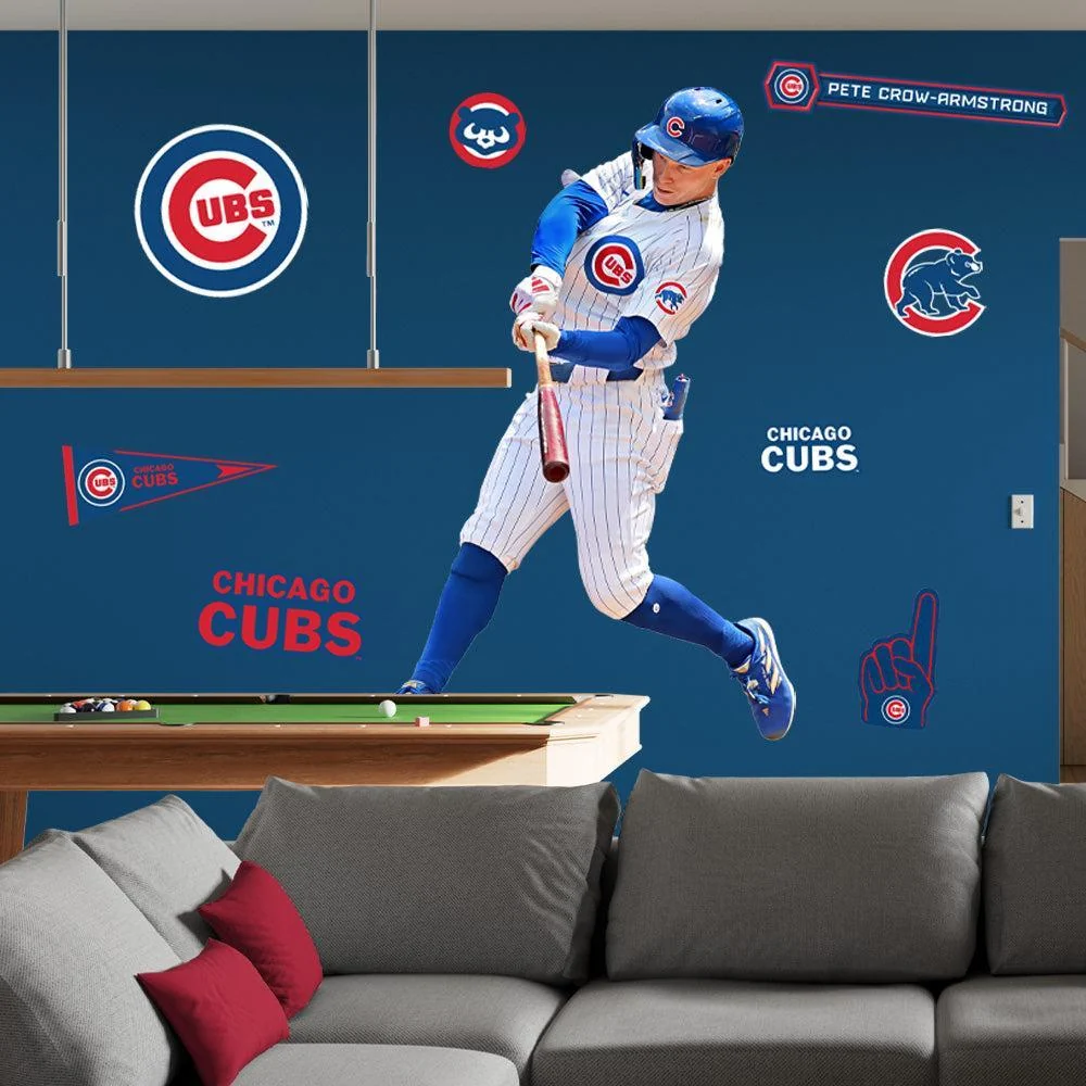 Pete Crow-Armstrong - RealBig Collection - Official MLB - Chicago Cubs - Reusable Vinyl Wall Decals - Image 3