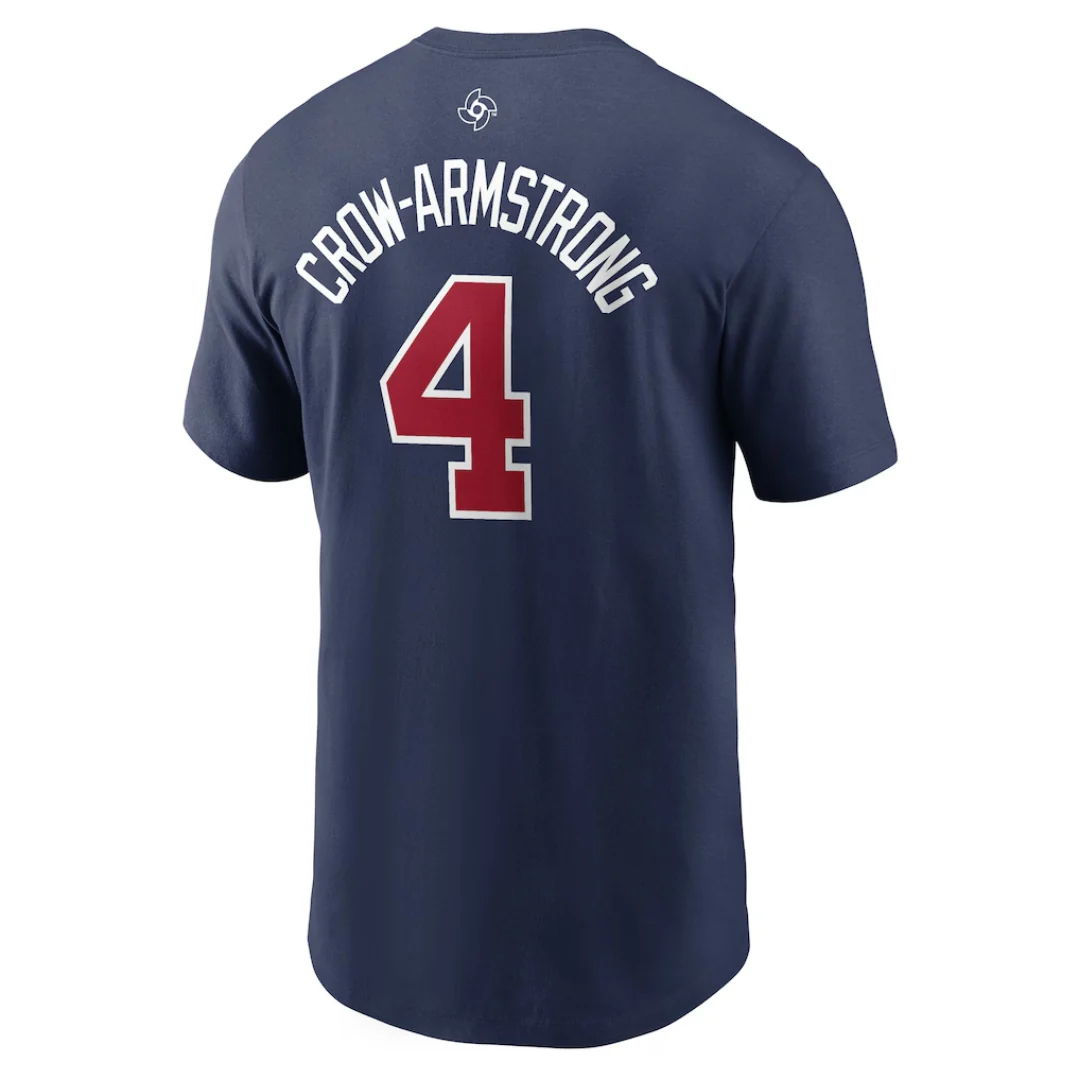 Pete Crow-Armstrong USA Baseball Navy Adult Tee by Nike - Image 3