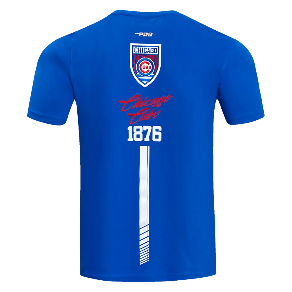 CHICAGO CUBS PRO STANDARD MEN'S FAST LANE RACE ROYAL TEE - Image 3