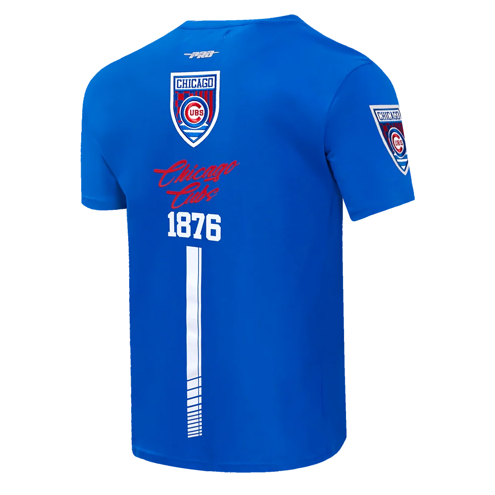 CHICAGO CUBS PRO STANDARD MEN'S FAST LANE RACE ROYAL TEE - Image 4