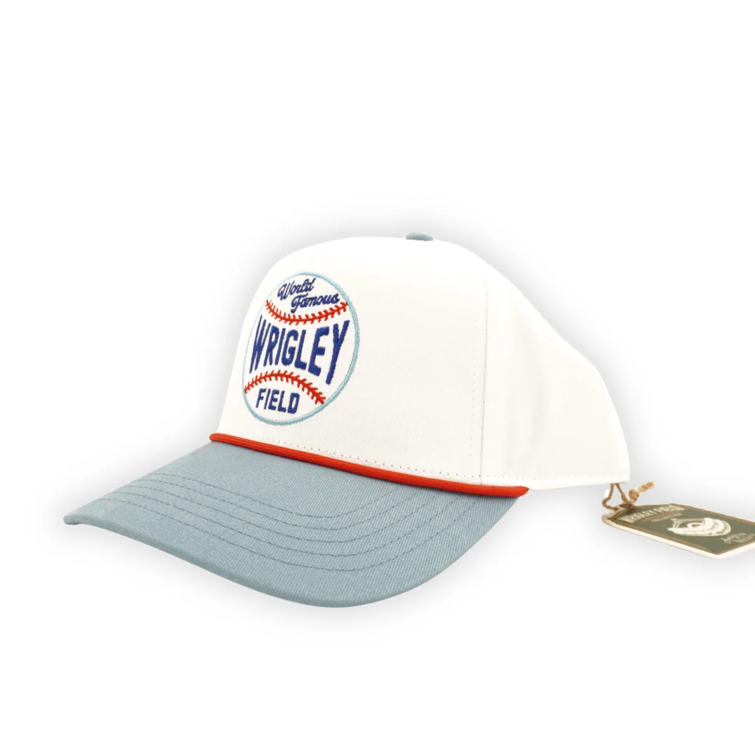 Wrigley Field Scottie Baseball Adjustable Cap in White/Light Blue by American Needle - Image 2