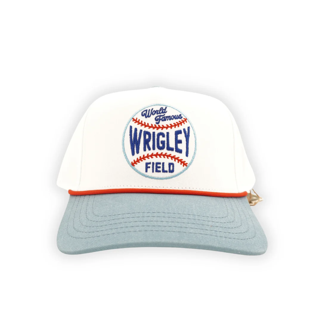 Wrigley Field Scottie Baseball Adjustable Cap in White/Light Blue by American Needle - Image 3