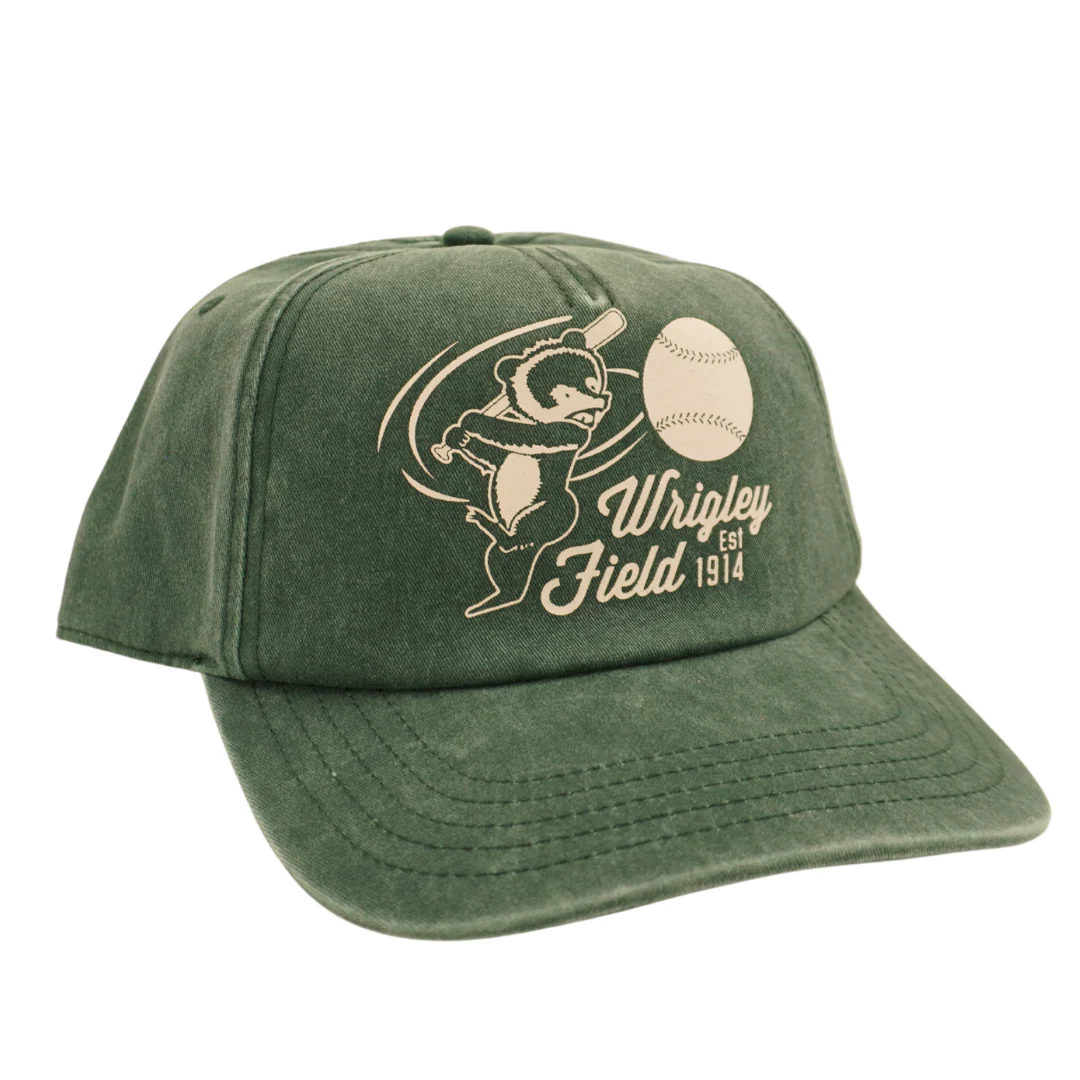 Wrigley Field Swinging Bear Rope Snapback Cap in White by American Needle